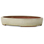 Pot à bonsaï ovale blanc cassé de Yozan - 313 x 250 x 53 mm