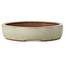 Oval off-white bonsai pot by Yozan - 313 x 250 x 53 mm