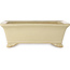 Pot à bonsaï rectangulaire blanc cassé de Reiho - 272 x 212 x 97 mm