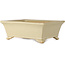Rectangular off-white bonsai pot by Reiho - 272 x 212 x 97 mm