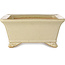 Rectangular off-white bonsai pot by Reiho - 272 x 212 x 97 mm