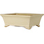 Rechthoekige, gebroken witte bonsaipot van Reiho - 272 x 212 x 97 mm