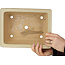 Pot à bonsaï rectangulaire blanc cassé de Reiho - 272 x 212 x 97 mm