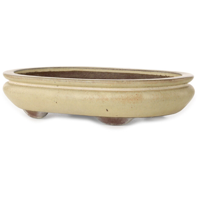 Vaso bonsai ovale beige di Yamaaki - 305 x 217 x 68 mm
