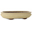 Ovaler, beigefarbener Bonsai-Topf von Yamaaki – 305 x 217 x 68 mm