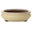 Ovale beige bonsaipot van Yamaaki - 305 x 217 x 68 mm