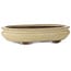 Oval beige bonsai pot by Yamaaki - 305 x 217 x 68 mm
