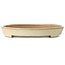 Ovale, gebroken witte bonsaipot van Yamafusa - 283 x 220 x 33 mm