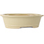 Pot à bonsaï ovale blanc cassé de Reiho - 292 x 245 x 83 mm