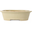 Ovale, gebroken witte bonsaipot van Reiho - 292 x 245 x 83 mm