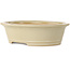 Maceta ovalada para bonsái de color blanco roto de Reiho - 292 x 245 x 83 mm