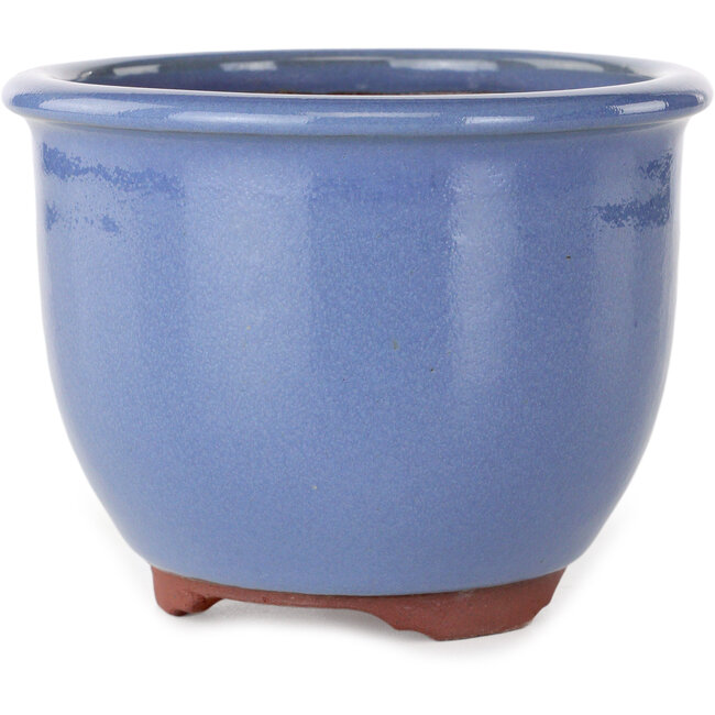 Pot à bonsaï rond bleu clair par Eime Yozan - 120 x 120 x 93 mm