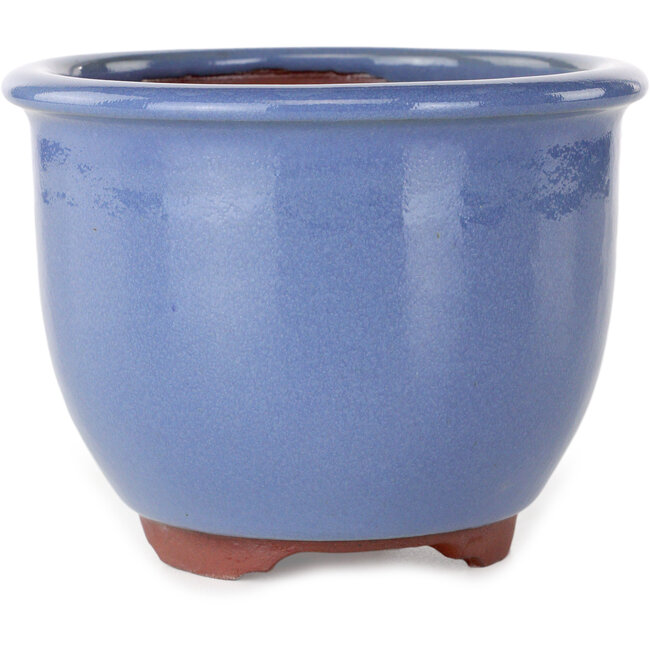 Pot à bonsaï rond bleu clair par Eime Yozan - 120 x 120 x 93 mm