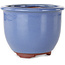 Round light blue bonsai pot by Eime Yozan - 120 x 120 x 93 mm
