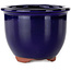 Pot à bonsaï rond bleu foncé par Eime Yozan - 120 x 120 x 93 mm