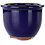 Vaso bonsai rotondo blu scuro di Eime Yozan - 120 x 120 x 93 mm