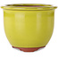 Ronde gele bonsaipot van Eime Yozan - 120 x 120 x 93 mm