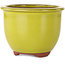 Pot à bonsaï rond jaune par Eime Yozan - 120 x 120 x 93 mm