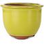 Vaso bonsai rotondo giallo di Eime Yozan - 120 x 120 x 93 mm