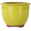 Vaso bonsai rotondo giallo di Eime Yozan - 120 x 120 x 93 mm
