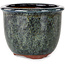 Vaso bonsai rotondo nero multicolore di Eime Yozan - 102 x 102 x 82 mm
