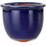 Vaso bonsai rotondo blu scuro di Eime Yozan - 105 x 105 x 85 mm