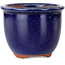 Vaso bonsai rotondo blu scuro di Eime Yozan - 105 x 105 x 85 mm