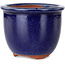 Ronde donkerblauwe bonsaipot van Eime Yozan - 105 x 105 x 85 mm