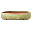 Pot à bonsaï ovale blanc cassé de Reiho - 347 x 257 x 53 mm