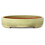 Oval off-white bonsai pot by Reiho - 347 x 257 x 53 mm