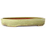 Ovaler, cremefarbener Bonsai-Topf von Reiho – 347 x 257 x 53 mm