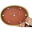 Maceta ovalada para bonsái de color blanco roto de Reiho - 347 x 257 x 53 mm
