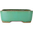 Pot à bonsaï rectangulaire turquoise de Yamafusa - 315 x 240 x 113 mm