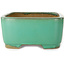Maceta rectangular turquesa para bonsái de Yamafusa - 315 x 240 x 113 mm
