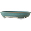 Oval turquoise bonsai pot by Reiho - 423 x 330 x 80 mm