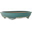 Oval turquoise bonsai pot by Reiho - 423 x 330 x 80 mm