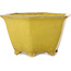 Maceta hexagonal amarilla para bonsái de Shuhou - 272 x 272 x 147 mm