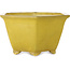Zeshoekige gele bonsaipot van Shuhou - 272 x 272 x 147 mm