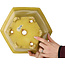 Zeshoekige gele bonsaipot van Shuhou - 272 x 272 x 147 mm