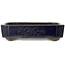 Oval dark blue bonsai pot by Yamaaki - 318 x 243 x 78 mm