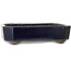Oval dark blue bonsai pot by Yamaaki - 318 x 243 x 78 mm