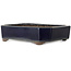 Oval dark blue bonsai pot by Yamaaki - 318 x 243 x 78 mm