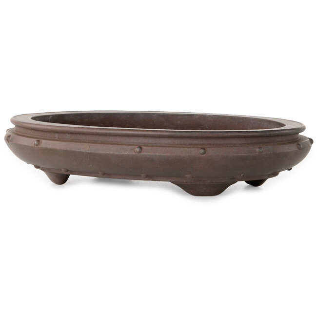 Maceta ovalada sin esmaltar para bonsái - 290 x 210 x 60 mm