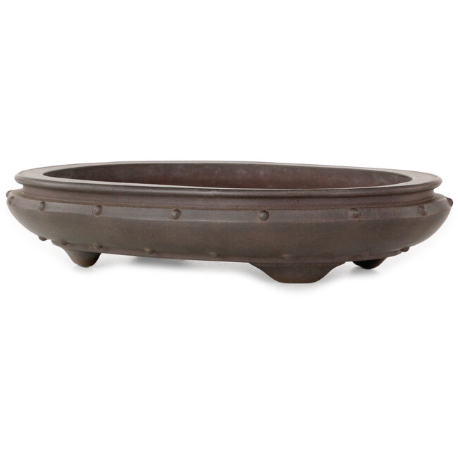 Ovaler, unglasierter Bonsai-Topf – 290 x 210 x 60 mm