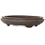 Oval unglazed bonsai pot - 290 x 210 x 60 mm