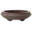 Oval unglazed bonsai pot - 290 x 210 x 60 mm