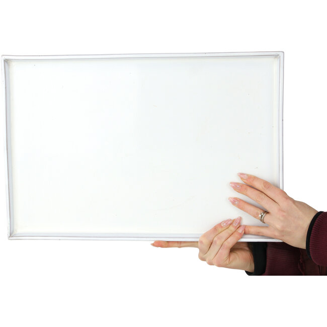 Suiban rectangulaire blanc - 460 x 310 x 35 mm