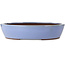 Pot ovale bleu pour bonsaï de Yamaaki - 477 x 402 x 100 mm