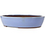 Oval blue bonsai pot by Yamaaki - 477 x 402 x 100 mm