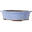 Pot à bonsaï ovale bleu de Yamaaki - 450 x 360 x 120 mm